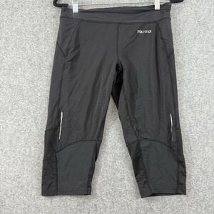 Marmot Impulse 3/4 Cropped Tights Black Women's Medium‎ Black